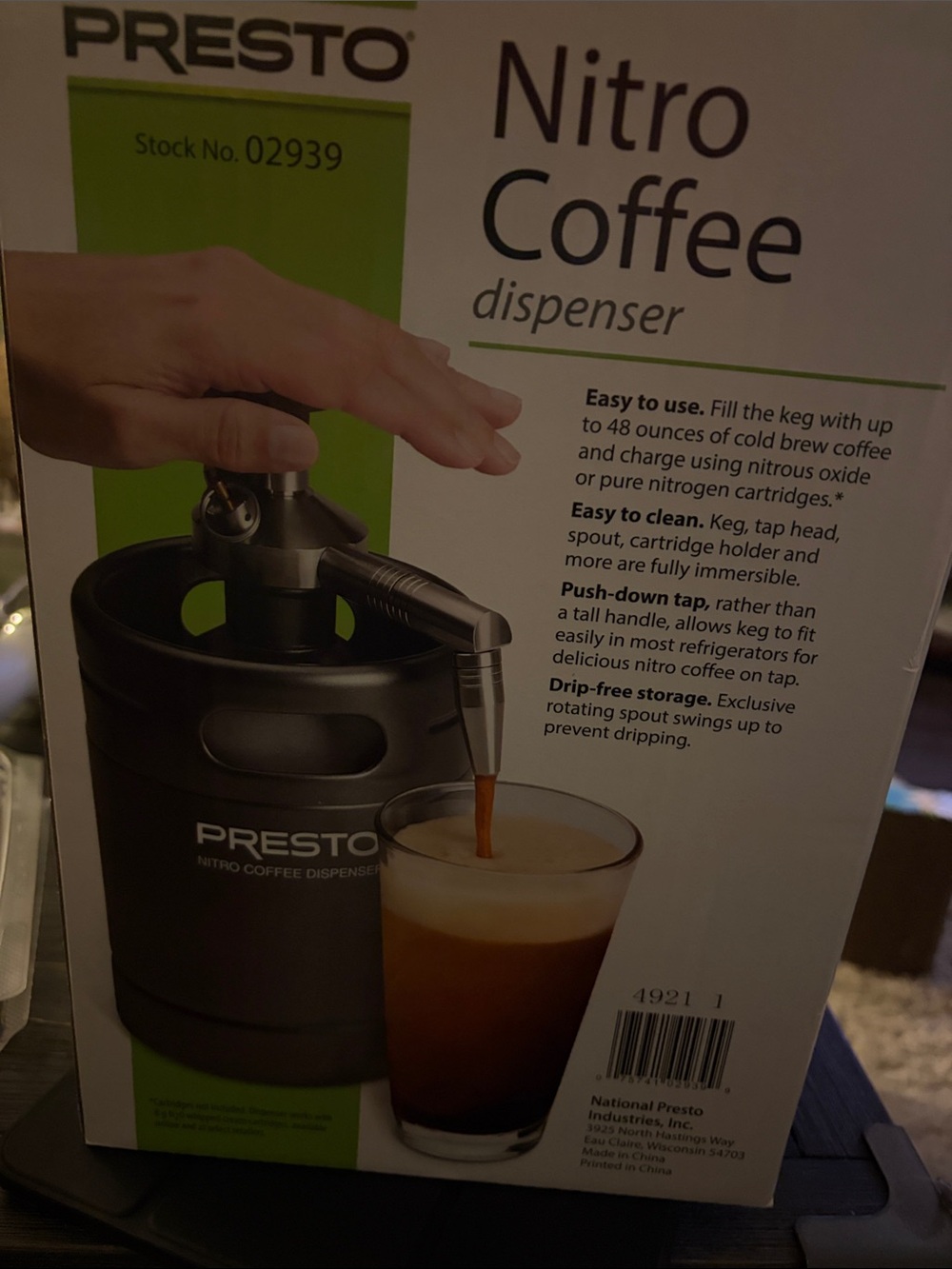 Presto Nitro Coffee Dispenser — Black